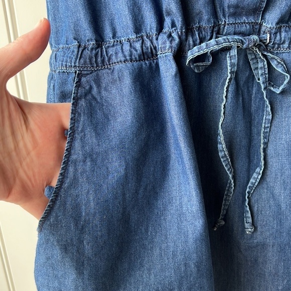 JESSICA Chambray Sleeveless Button Down Tunic Dress Size Small 8P - Picture 5 of 11